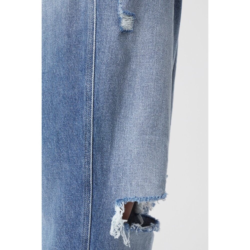 🆕 CLOSED Pearl High Rise Distressed Tapered Denim Jeans Blue 31 - Picture 8 of 16